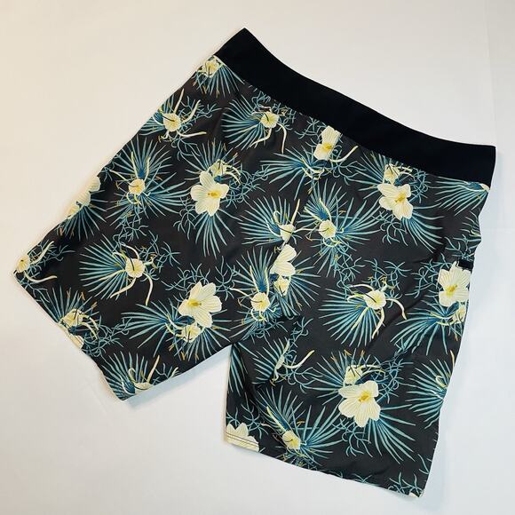 Patagonia Stretch Planing Board Shorts Swim Floral Print Trunks 19" Size 34 - Picture 9 of 9